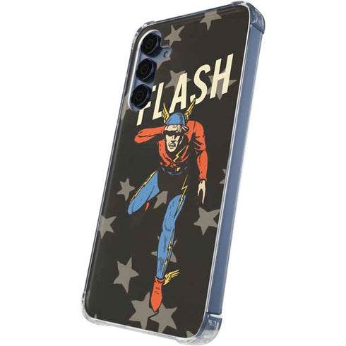 DC Comics The Flash Retro Action Pose Galaxy A35 5G Clear Case